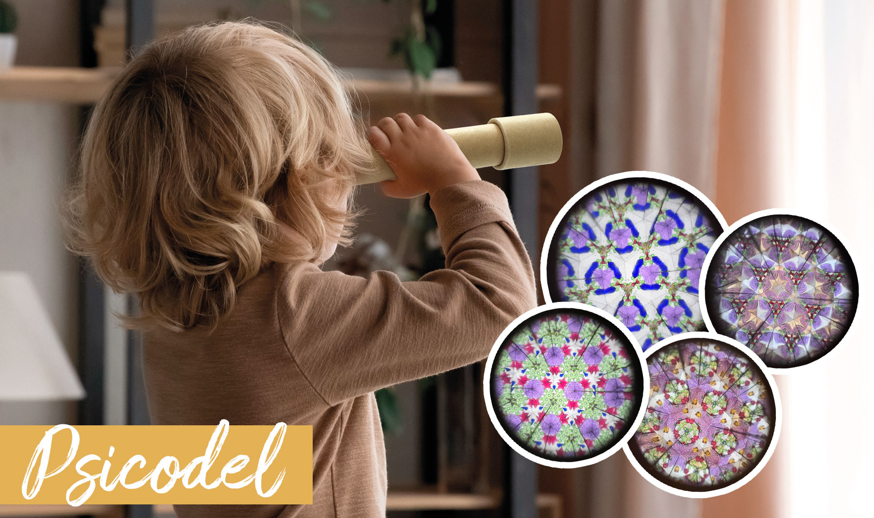 SET DE 4 CALEIDOSCOPIOS KRAFT