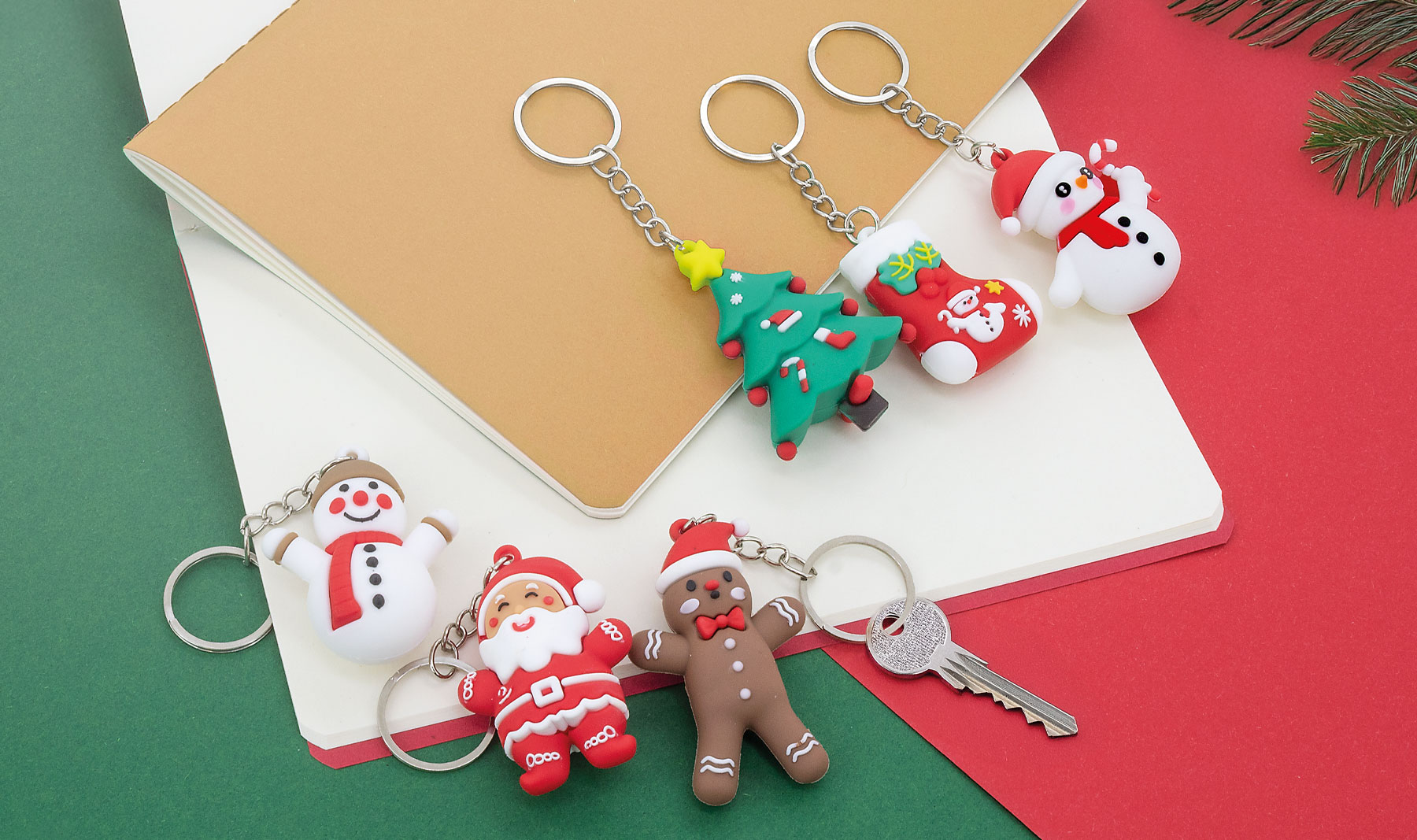 SET 10 LLAVEROS NAVIDEÑOS “LUBEC”