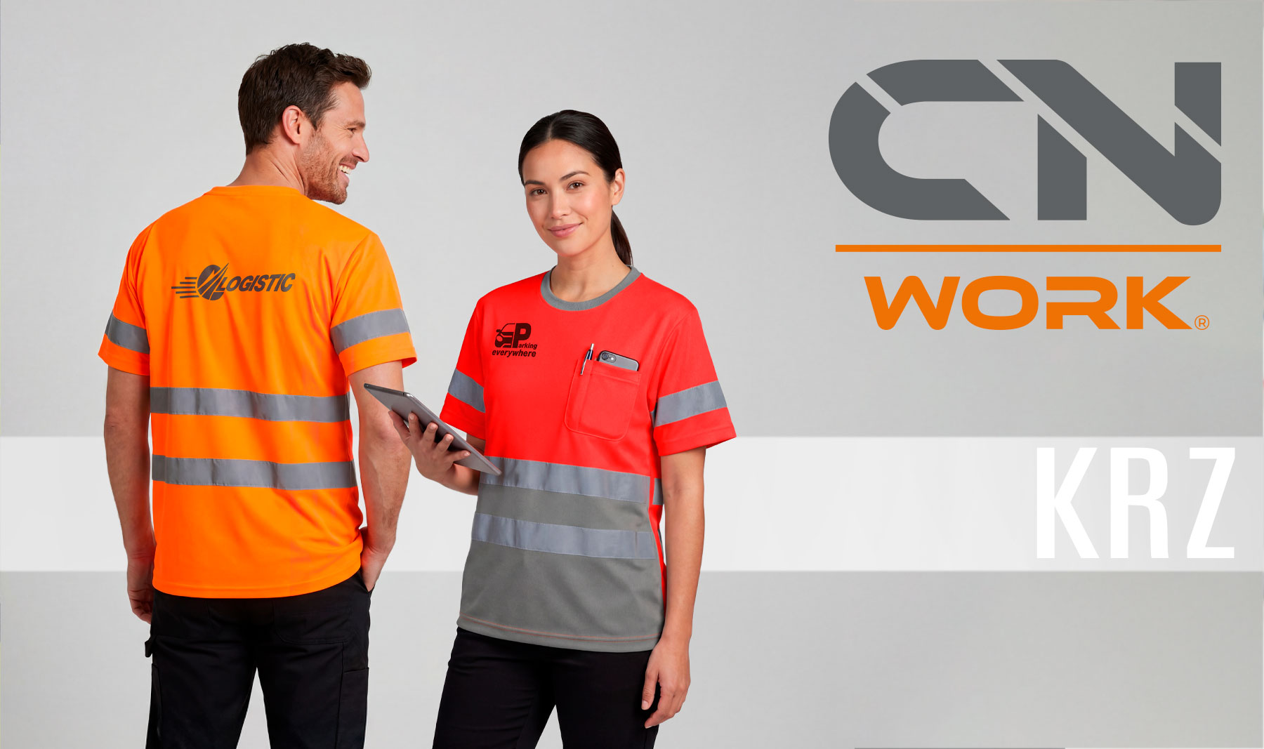 CAMISETA CON BOLSILLO Y BANDAS REFLECTANTES "KRZ"