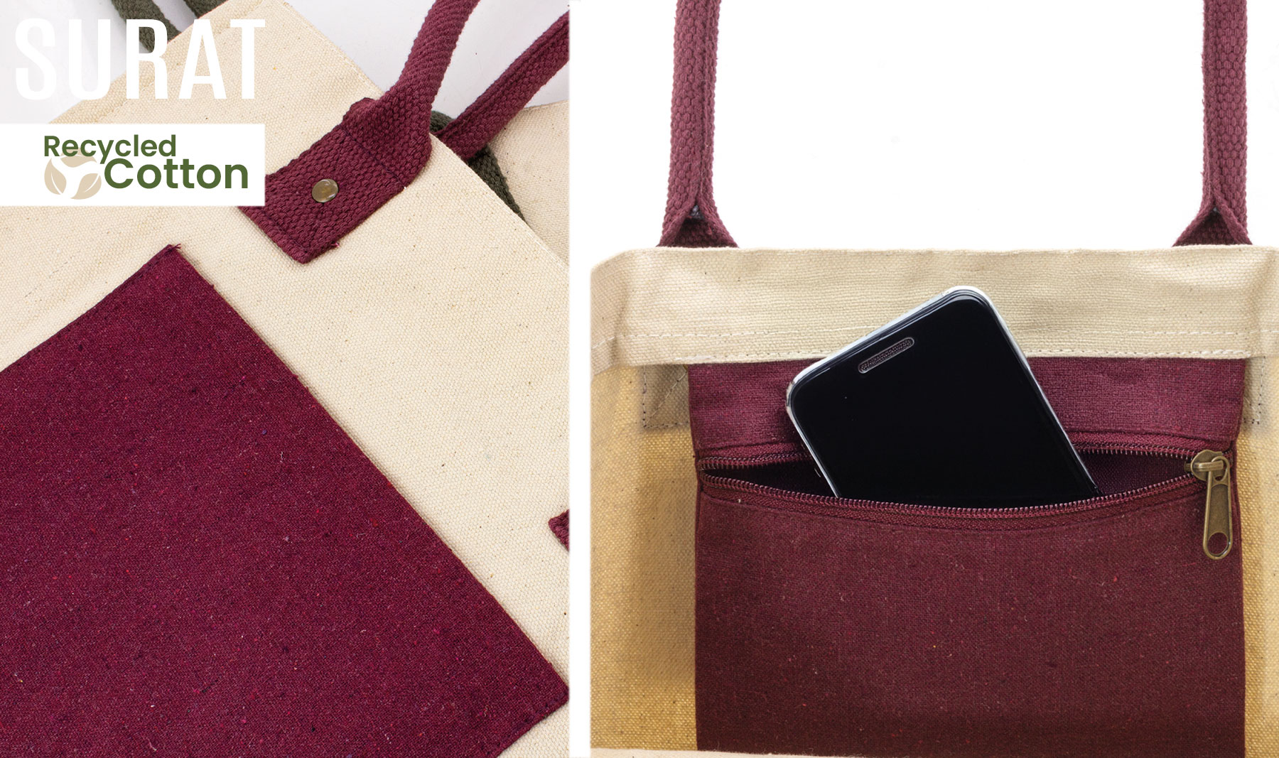 BOLSA DE ALGODÓN CANVAS RECICLADO "SURAT"