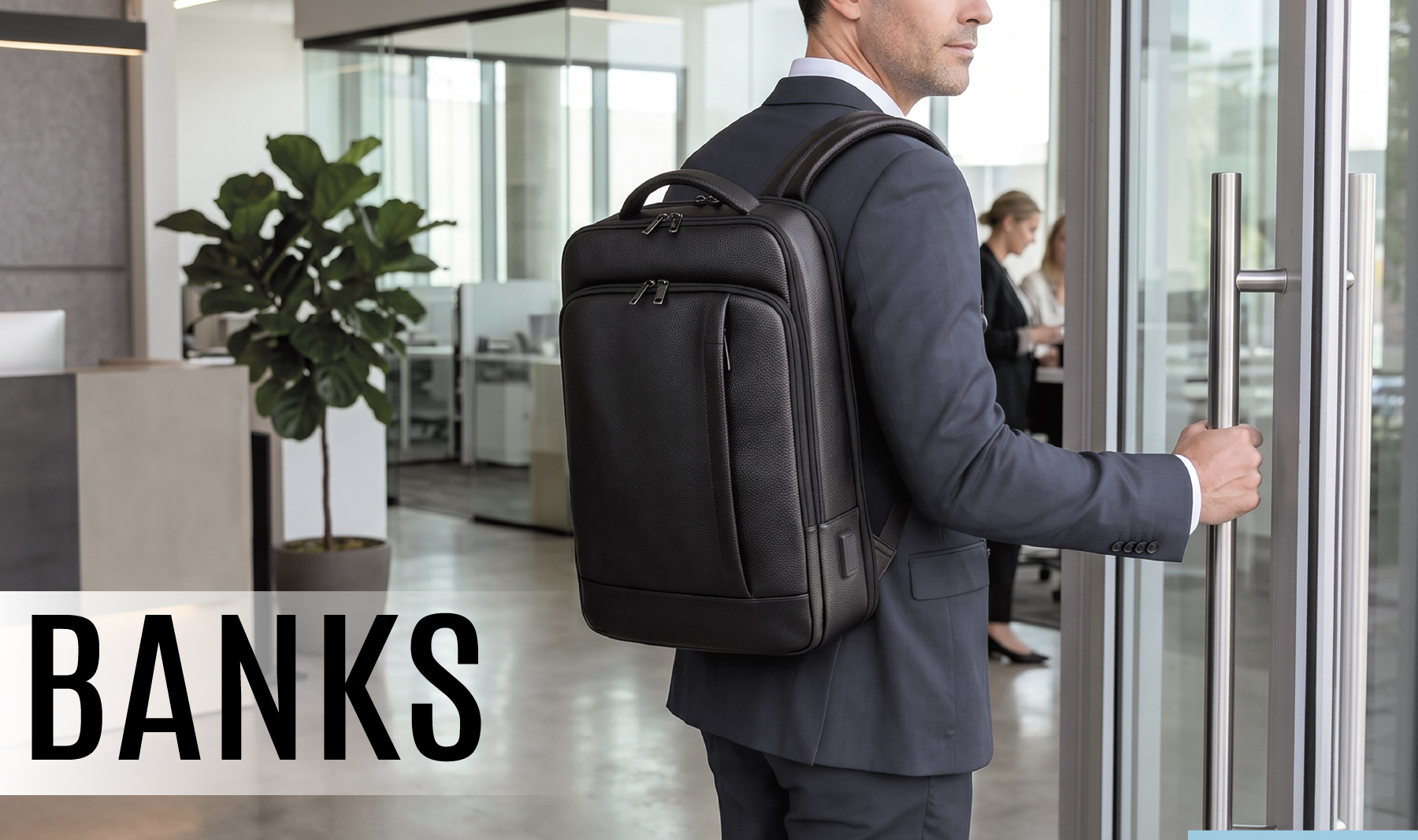 MOCHILA DE PIEL PIERRE DELONE "BANKS"