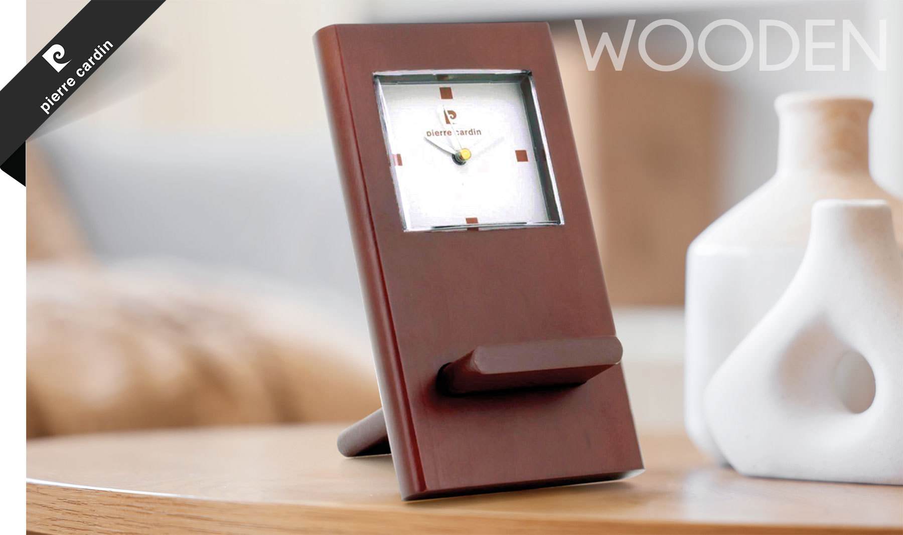 RELOJ WOODEN PIERRE CARDIN NE