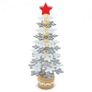 ARBOLITO DE NAVIDAD RPET Y MADERA RECICLADA "PUKKY"