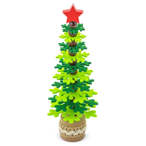 ARBOLITO DE NAVIDAD RPET Y MADERA RECICLADA "PUKKY"