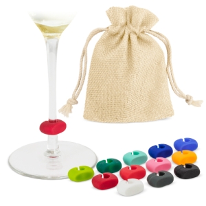 <p>SET 12 MARCADORES DE SILICONA PARA COPAS "SAZUL"</p>