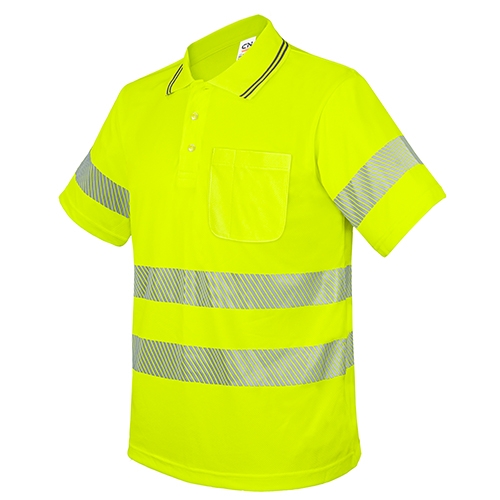 POLO CON BOLSILLO Y BANDAS REFLECTANTES ELÁSTICAS “QVO”