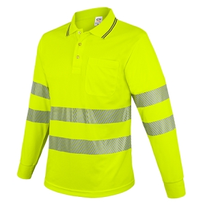 POLO MANGA LARGA CON BOLSILLO Y BANDAS REFLECTANTES “QVO”