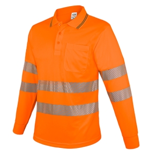 POLO MANGA LARGA CON BOLSILLO Y BANDAS REFLECTANTES “QVO”