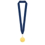 MEDALLA DE BRONCE "OLIMPIA" LANYARD AZUL