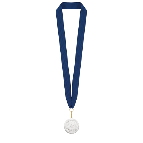 MEDALLA DE BRONCE "OLIMPIA" LANYARD AZUL