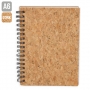 LIBRETA CON ANILLAS BLANCAS CORCHO NATURAL