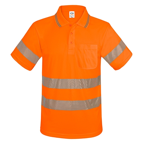 POLO CON BOLSILLO Y BANDAS REFLECTANTES ELÁSTICAS “QVO”