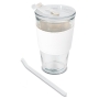 VASO 450 ML CON PAJITA DE CRISTAL "DELICATESSEN"