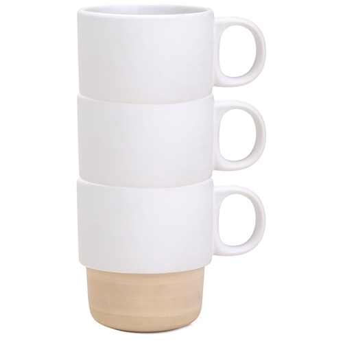 MUG SUBLIMACIÓN APILABLE CON BASE DE BAMBÚ