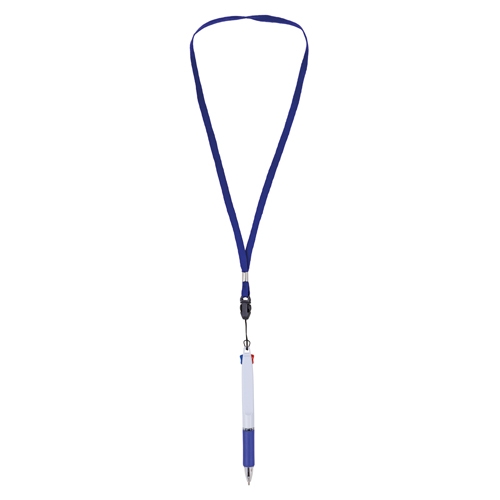 BOLÍGRAFO 2 COLORES CON LANYARD "BISSKAR"