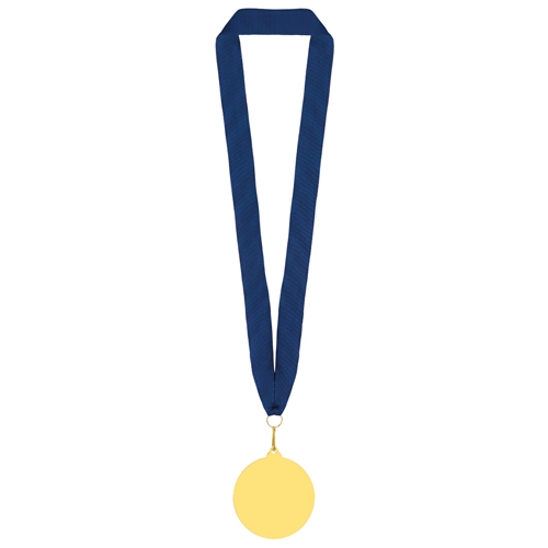 MEDALLA DE ORO "ZEUS" LANYARD MARINO