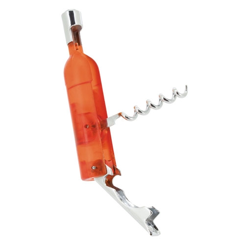 SACACORCHOS FORMA BOTELLA ROSADO