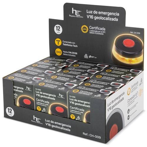 LUZ DE EMERGENCIA HOMOLOGADA V16  GEOLOCALIZADA