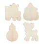 SET PIEZAS MADERA HAPPY CHRISTMAS ( 4 PCS)