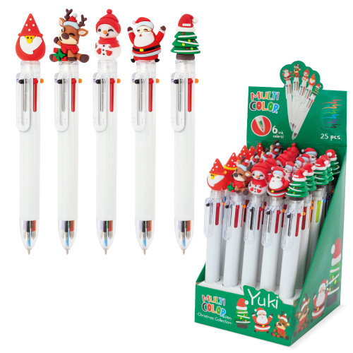 SET NAVIDEÑO BOLIGRAFOS MULTICOLOR 