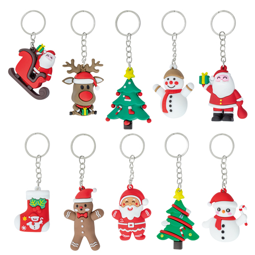 <p>SET 10 LLAVEROS NAVIDEÑOS “LUBEC”</p>