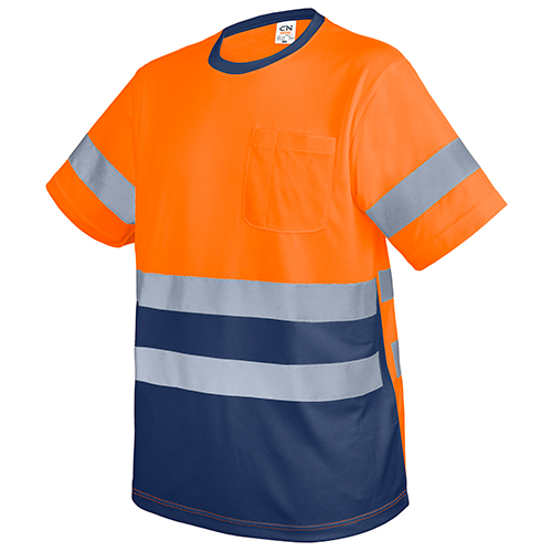 CAMISETA CON BOLSILLO Y BANDAS REFLECTANTES 