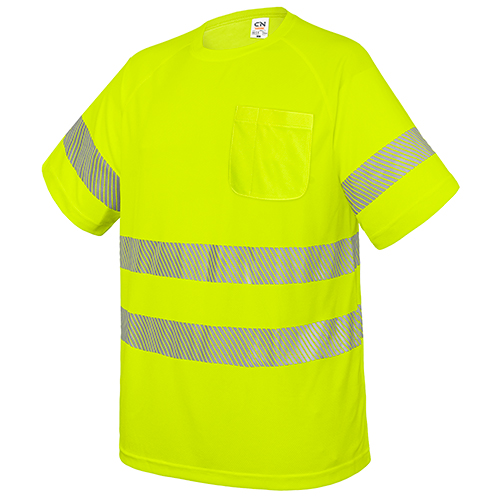 CAMISETA CON BOLSILLO Y BANDAS REFLECTANTES 