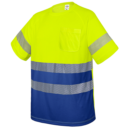 CAMISETA CON BOLSILLO Y BANDAS REFLECTANTES 