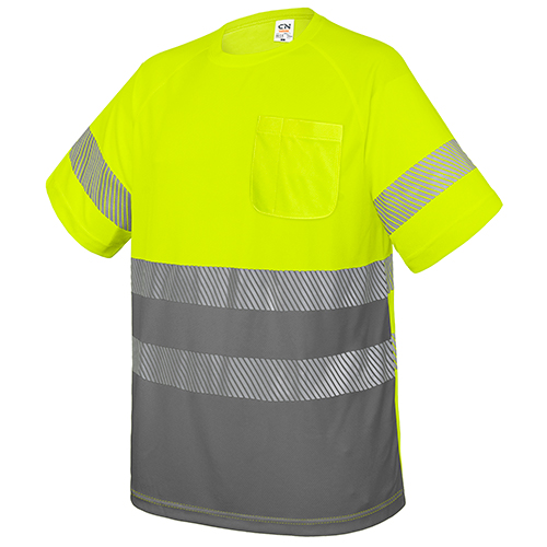 CAMISETA CON BOLSILLO Y BANDAS REFLECTANTES 