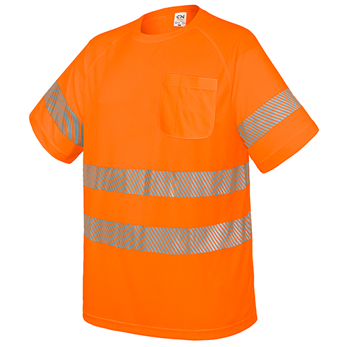 CAMISETA CON BOLSILLO Y BANDAS REFLECTANTES 