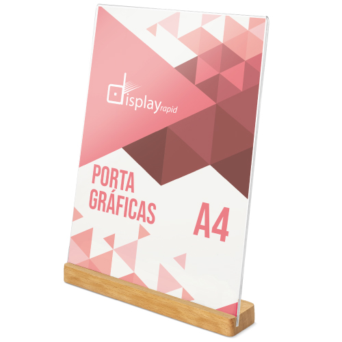 <p>PORTAGRAFICAS A4 BASE MADERA 