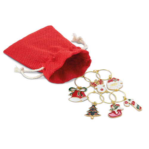 SET DE 6 AROS NAVIDEÑOS PARA COPAS 