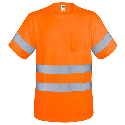 CAMISETA CON BOLSILLO Y BANDAS REFLECTANTES 