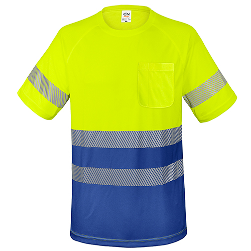 CAMISETA CON BOLSILLO Y BANDAS REFLECTANTES 
