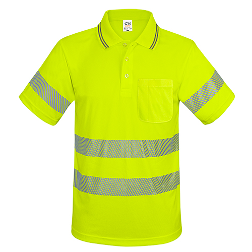 POLO CON BOLSILLO Y BANDAS REFLECTANTES ELÁSTICAS “QVO”