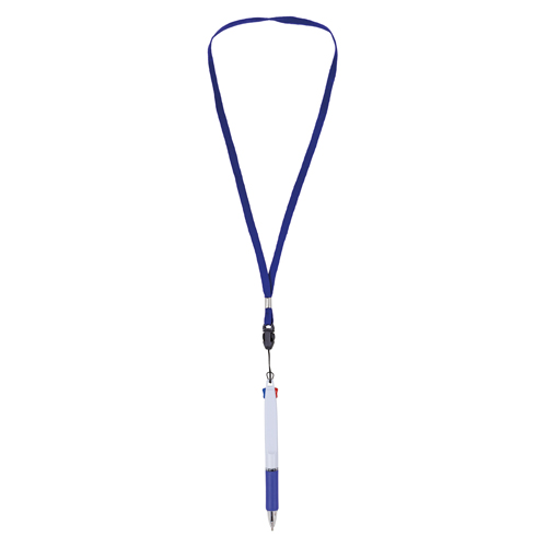 BOLÍGRAFO 2 COLORES CON LANYARD "BISSKAR"