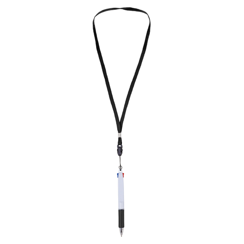 BOLÍGRAFO 3 COLORES CON LANYARD "BISSKAR"