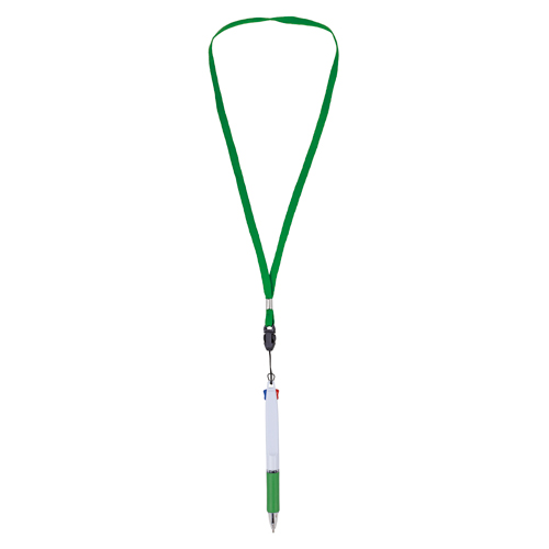 BOLÍGRAFO 2 COLORES CON LANYARD "BISSKAR"